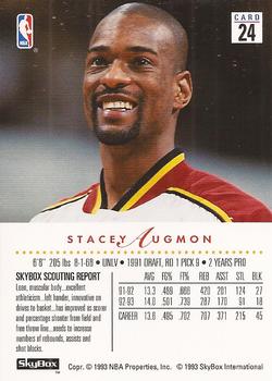 1993-94 SkyBox Premium #24 Stacey Augmon Back
