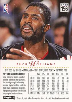 1993-94 SkyBox Premium #156 Buck Williams Back