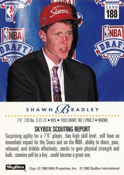 1993-94 SkyBox Premium #188 Shawn Bradley Back