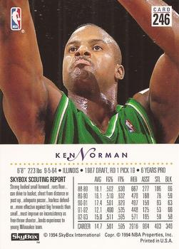 1993-94 SkyBox Premium #246 Ken Norman Back