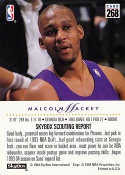 1993-94 SkyBox Premium #268 Malcolm Mackey Back