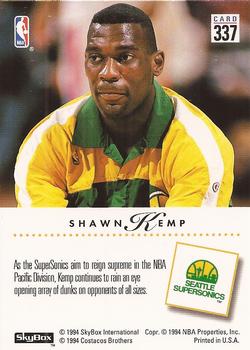 1993-94 SkyBox Premium #337 Shawn Kemp Back