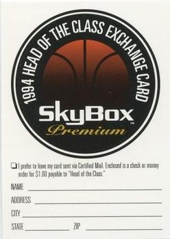 1993-94 SkyBox Premium #NNO Head of the Class Redemption Card Front