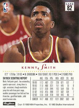 1993-94 SkyBox Premium #82 Kenny Smith Back