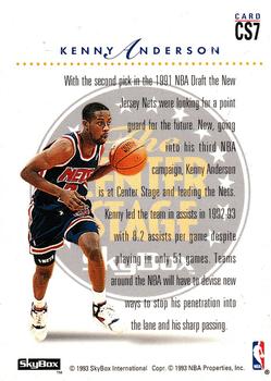 1993-94 SkyBox Premium - Center Stage #CS7 Kenny Anderson Back
