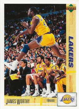 1992-93 Upper Deck McDonalds French #40 James Worthy Front