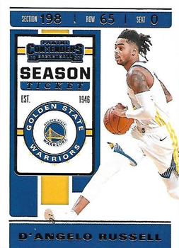 2019-20 Panini Contenders #21 D'Angelo Russell Front