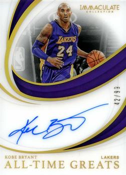 2018-19 Panini Immaculate Collection - All-Time Greats Signatures #AG-KBR Kobe Bryant Front