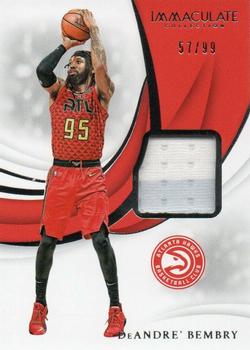 2018-19 Panini Immaculate Collection - Swatches #SW-DBM DeAndre' Bembry Front
