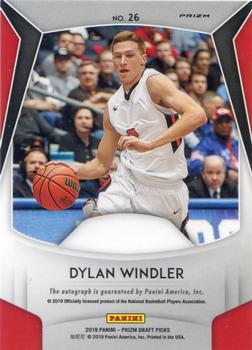 2019 Panini Prizm Draft Picks - Draft Picks Prizms Autographs Blue #26 Dylan Windler Back