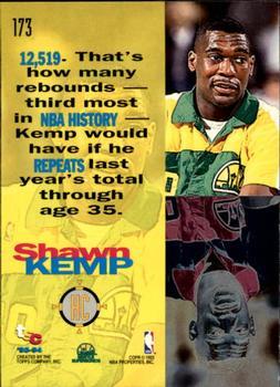 1993-94 Stadium Club - First Day Issue #173 Shawn Kemp Back