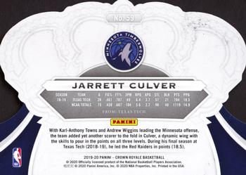 2019-20 Panini Crown Royale #59 Jarrett Culver Back