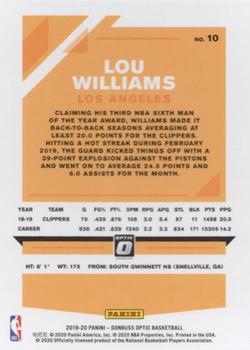 2019-20 Donruss Optic #10 Lou Williams Back