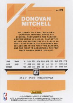 2019-20 Donruss Optic #59 Donovan Mitchell Back