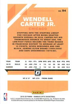2019-20 Donruss Optic #94 Wendell Carter Jr. Back