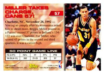 1993-94 Topps #57 Reggie Miller Back