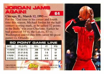 1993-94 Topps #64 Michael Jordan Back