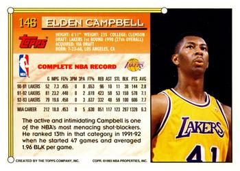 1993-94 Topps #146 Elden Campbell Back
