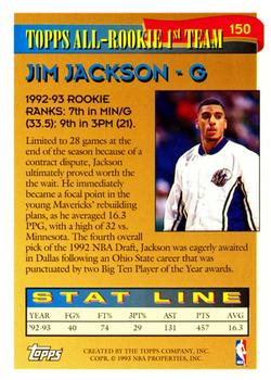 1993-94 Topps #150 Jim Jackson Back
