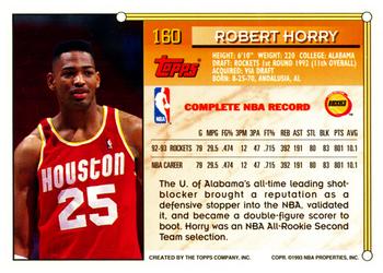 1993-94 Topps #160 Robert Horry Back