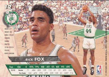 1993-94 Ultra #12 Rick Fox Back