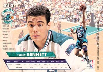 1993-94 Ultra #212 Tony Bennett Back