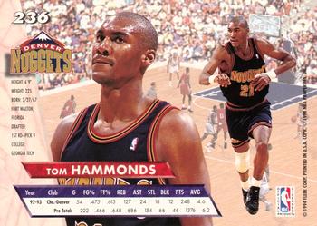 1993-94 Ultra #236 Tom Hammonds Back