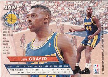 1993-94 Ultra #249 Jeff Grayer Back