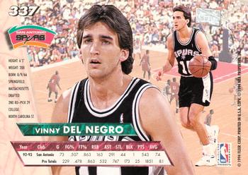 1993-94 Ultra #337 Vinny Del Negro Back