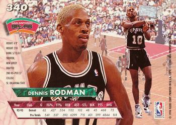 1993-94 Ultra #340 Dennis Rodman Back