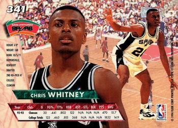 1993-94 Ultra #341 Chris Whitney Back