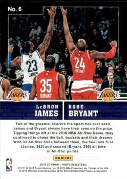 2019-20 Hoops - Tip-Off #6 Kobe Bryant / LeBron James Back