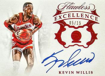 2018-19 Panini Flawless - Flawless Excellence Signatures Ruby #ES-KWL Kevin Willis Front