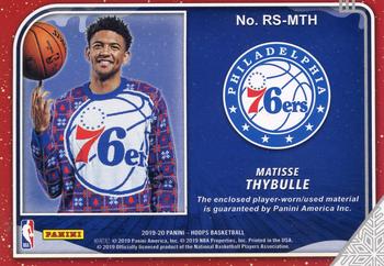 2019-20 Hoops Winter - Rookie Sweaters #RS-MTH Matisse Thybulle Back