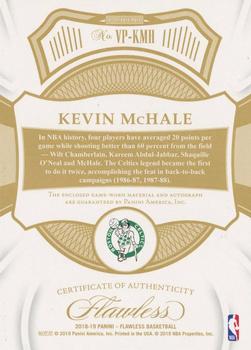 2018-19 Panini Flawless - Vertical Patch Auto Platinum #VP-KMH Kevin McHale Back