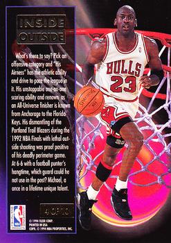 1993-94 Ultra - Inside Outside #4 Michael Jordan Back