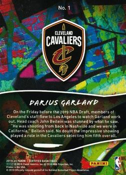 2019-20 Panini Certified - 2019 #1 Darius Garland Back