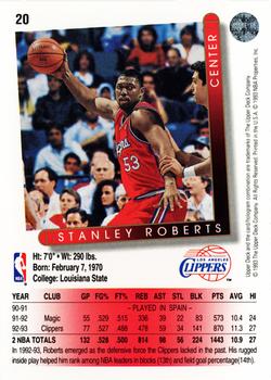 1993-94 Upper Deck #20 Stanley Roberts Back