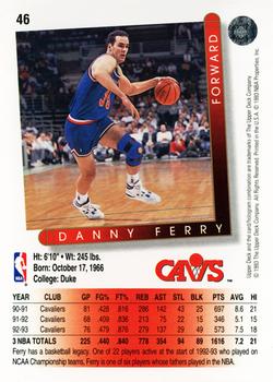 1993-94 Upper Deck #46 Danny Ferry Back