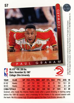 1993-94 Upper Deck #57 Paul Graham Back