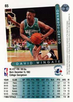 1993-94 Upper Deck #65 David Wingate Back