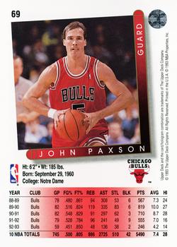 1993-94 Upper Deck #69 John Paxson Back