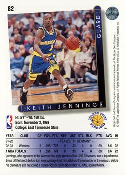 1993-94 Upper Deck #82 Keith Jennings Back