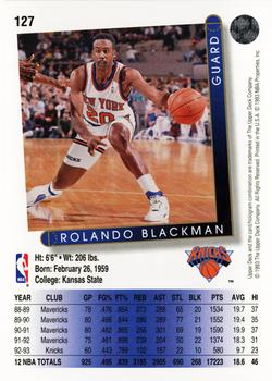 1993-94 Upper Deck #127 Rolando Blackman Back