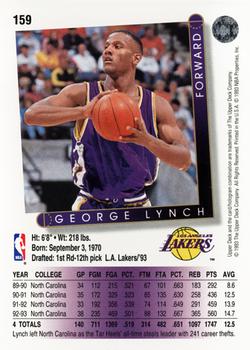 1993-94 Upper Deck #159 George Lynch Back