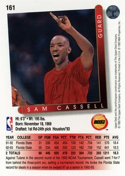 1993-94 Upper Deck #161 Sam Cassell Back
