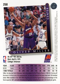 1993-94 Upper Deck #258 Oliver Miller Back