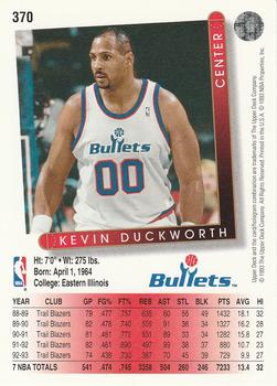 1993-94 Upper Deck #370 Kevin Duckworth Back