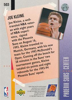 1993-94 Upper Deck #503 Joe Kleine Back
