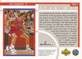 1993-94 Upper Deck - Team MVP #TM27 Tom Gugliotta Back